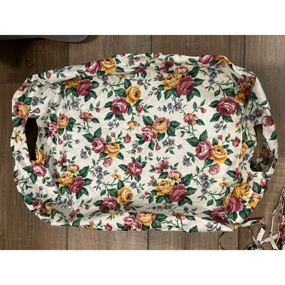 Longaberger‎ Hostess Serving Tray Basket Liner Garden Splendor floral roses - Picture 1 of 1